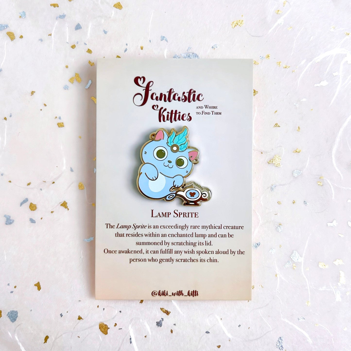 Lamp Sprite Cat Hard Enamel Pin