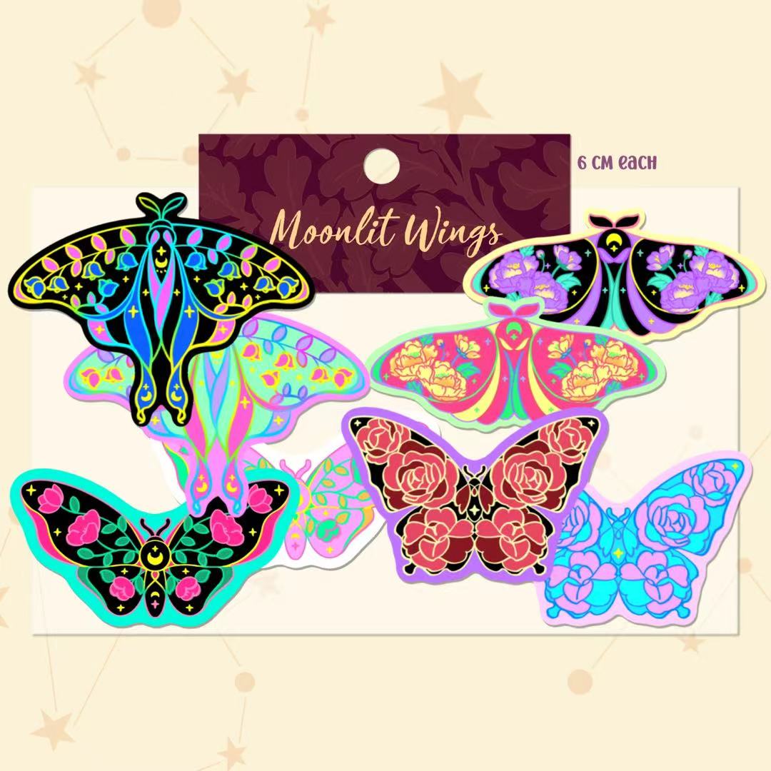 Midnight Bloosoms Vinyl Sticker Bag