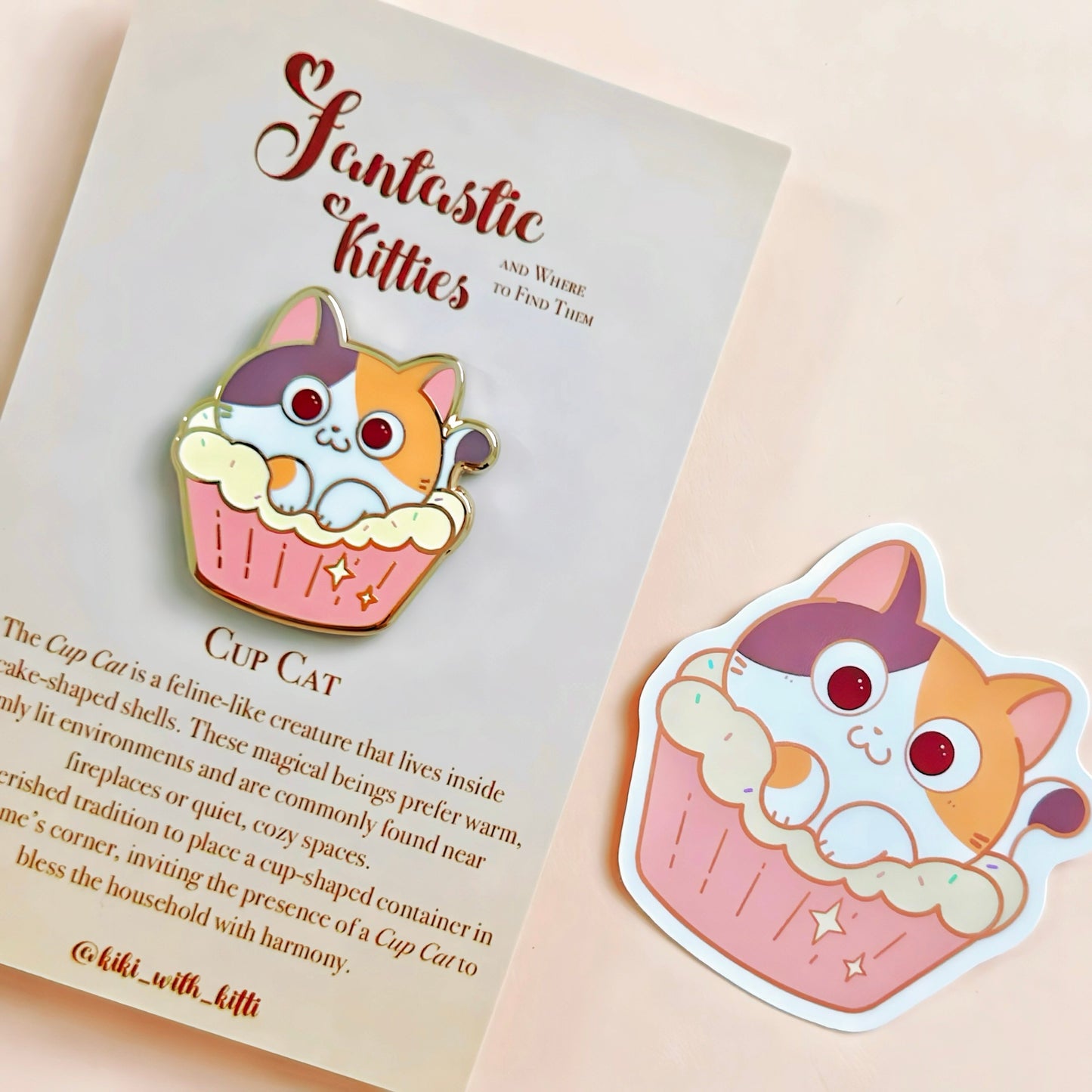 Cup Cat Hard Enamel Pin