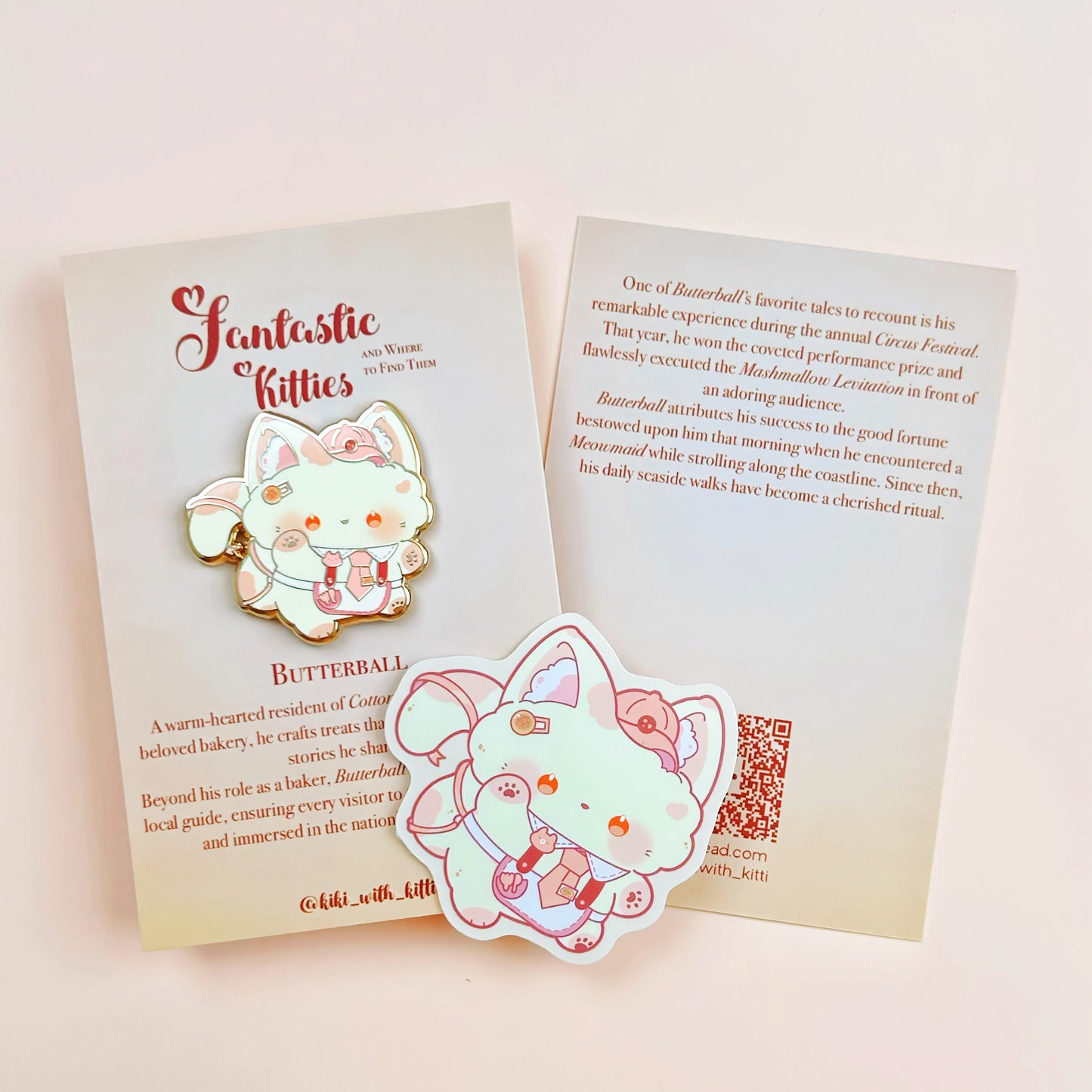 Butterball Cat Hard Enamel Pin