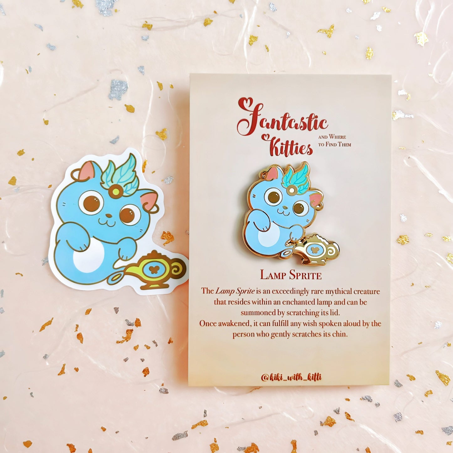 Lamp Sprite Cat Hard Enamel Pin