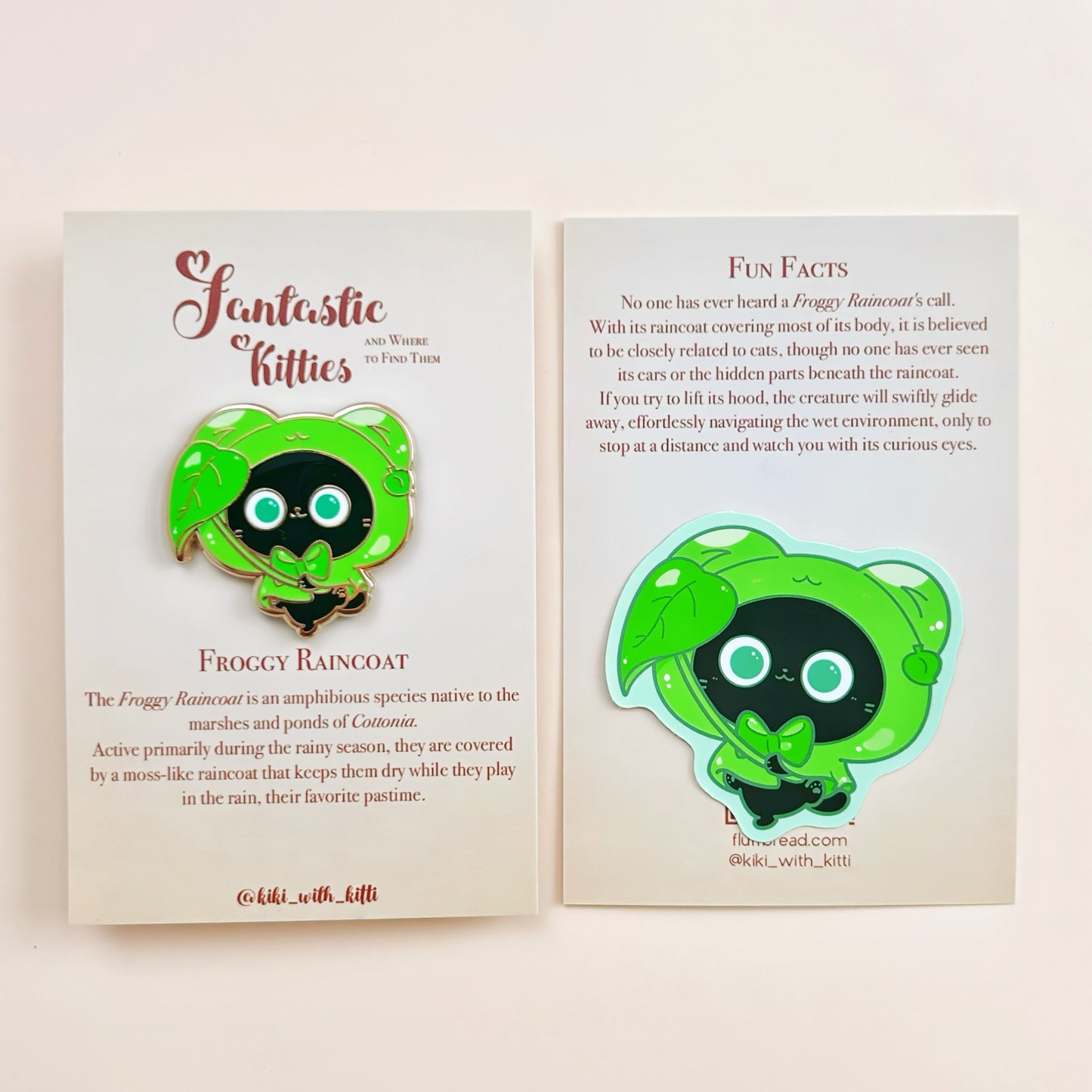 Froggy Raincoat Cat Hard Enamel Pin