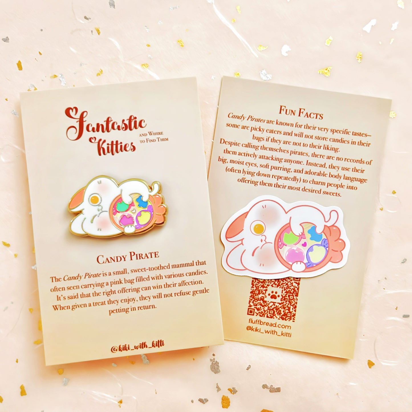 Candy Pirate Cat Hard Enamel Pin