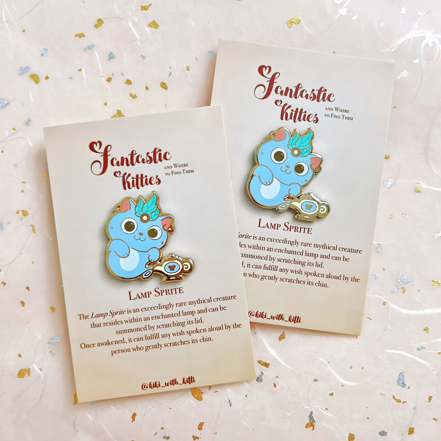 Lamp Sprite Cat Hard Enamel Pin