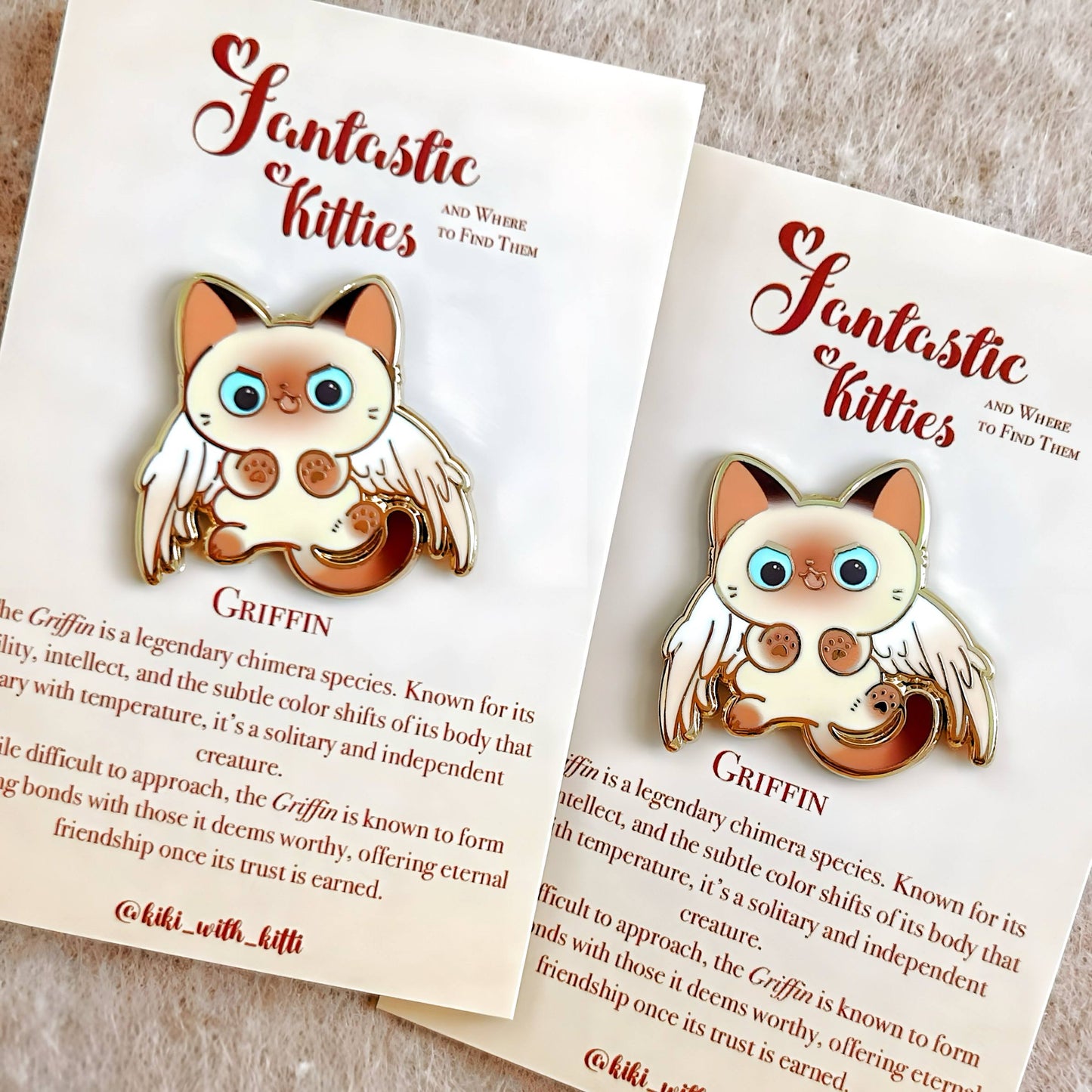 Griffin Cat Hard Enamel Pin