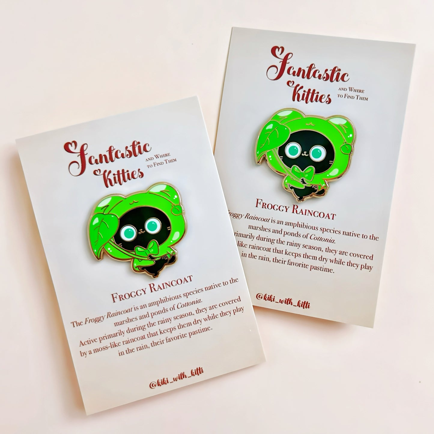 Froggy Raincoat Cat Hard Enamel Pin