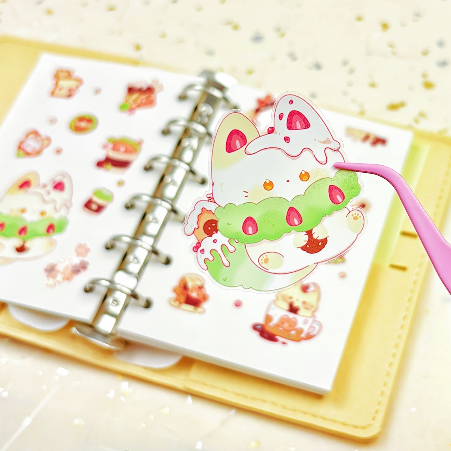 Fluffy Cafe Vinyl Sticker Sheet