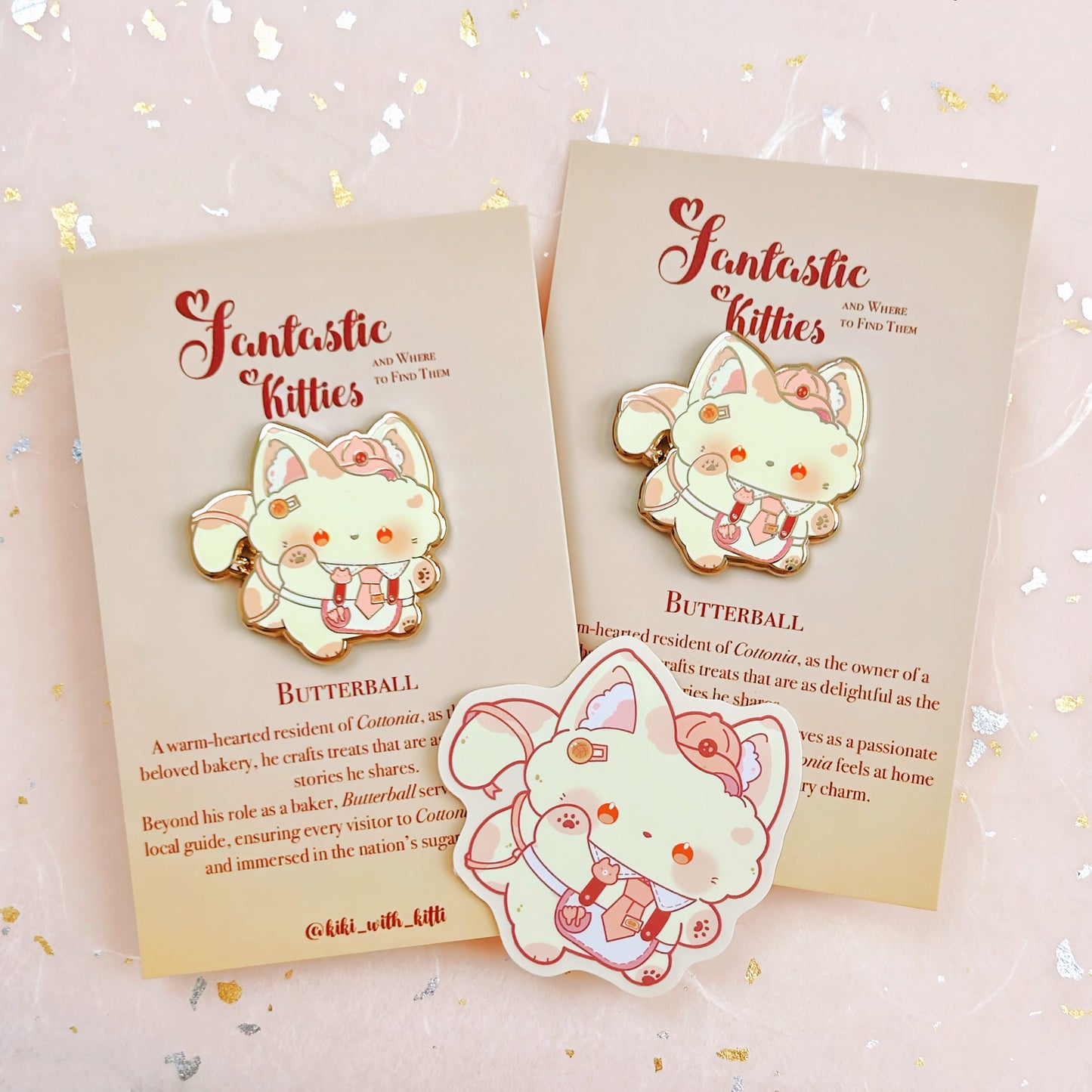 Butterball Cat Hard Enamel Pin