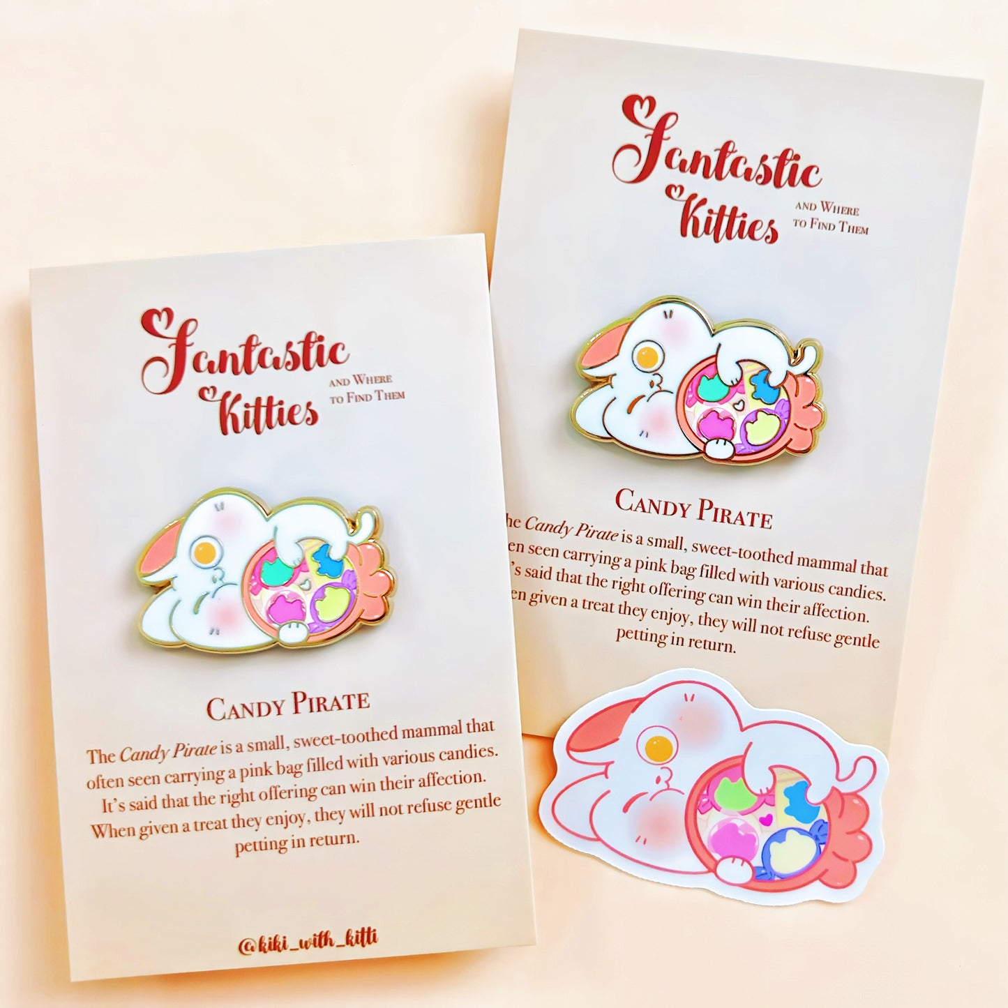Candy Pirate Cat Hard Enamel Pin