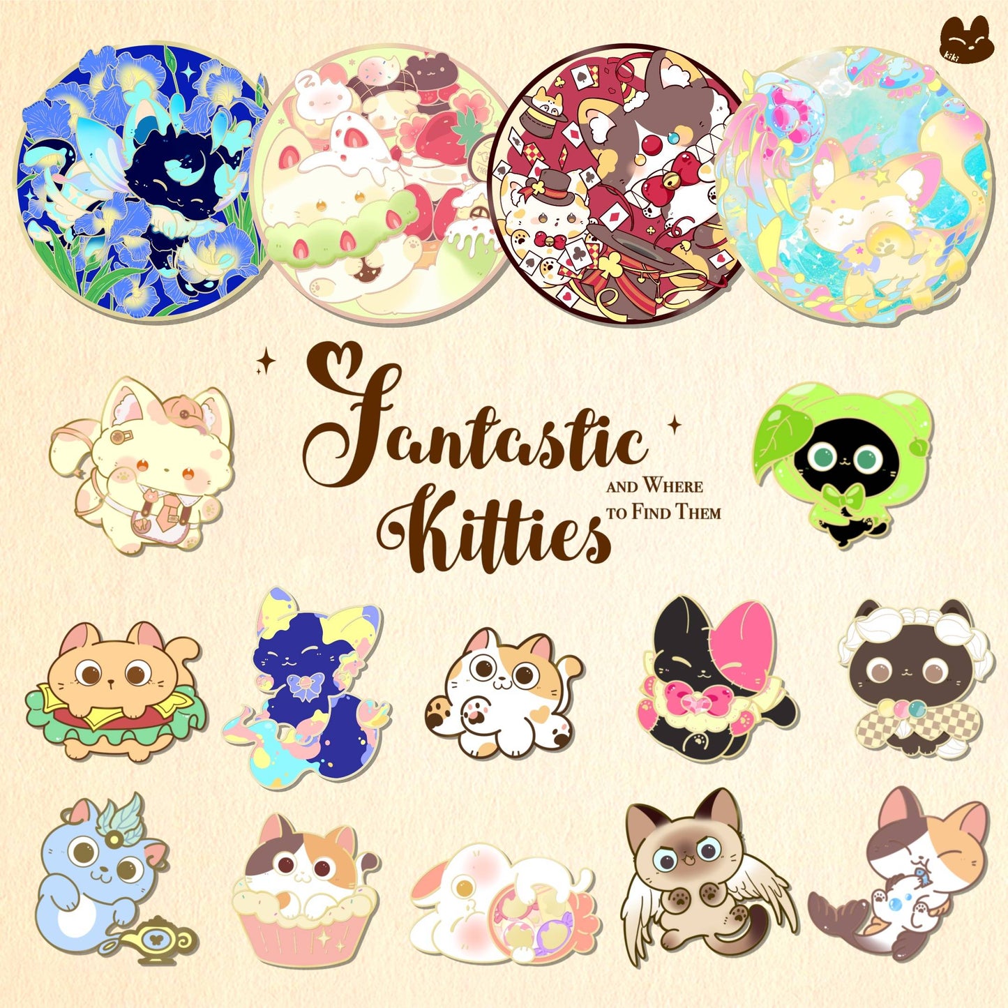 Fantastic Kitties Enamel Pin Collection