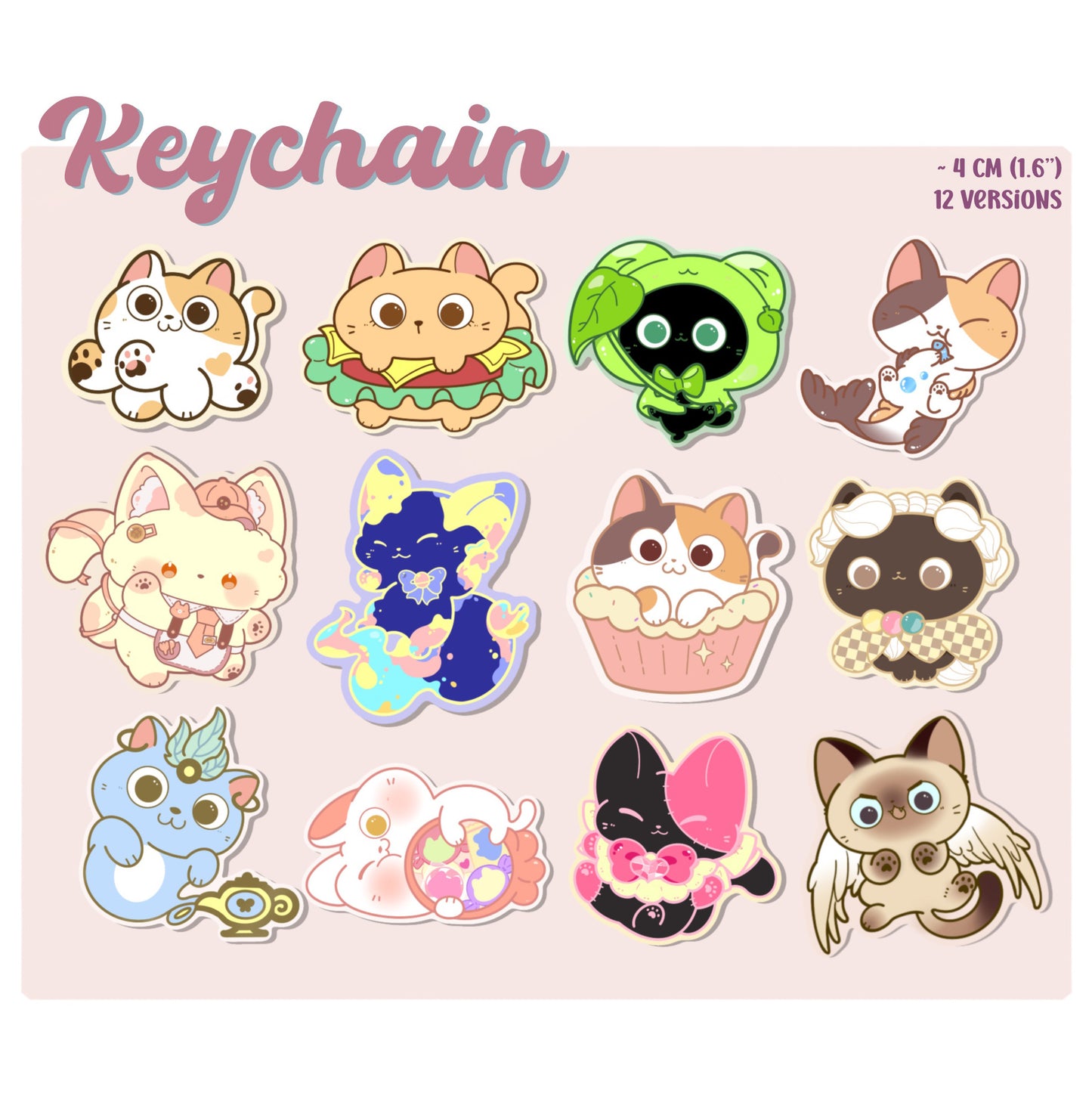 Fantastic Kitties Acrylic Keychain