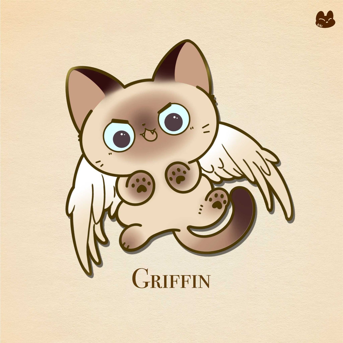 Griffin Cat Hard Enamel Pin