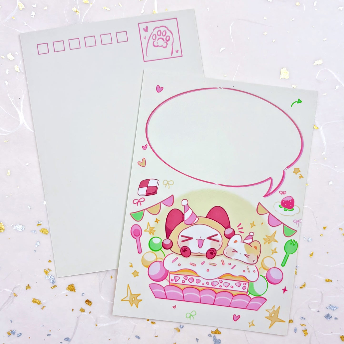 Cheers Cotton Postcard & Vinyl Sticker