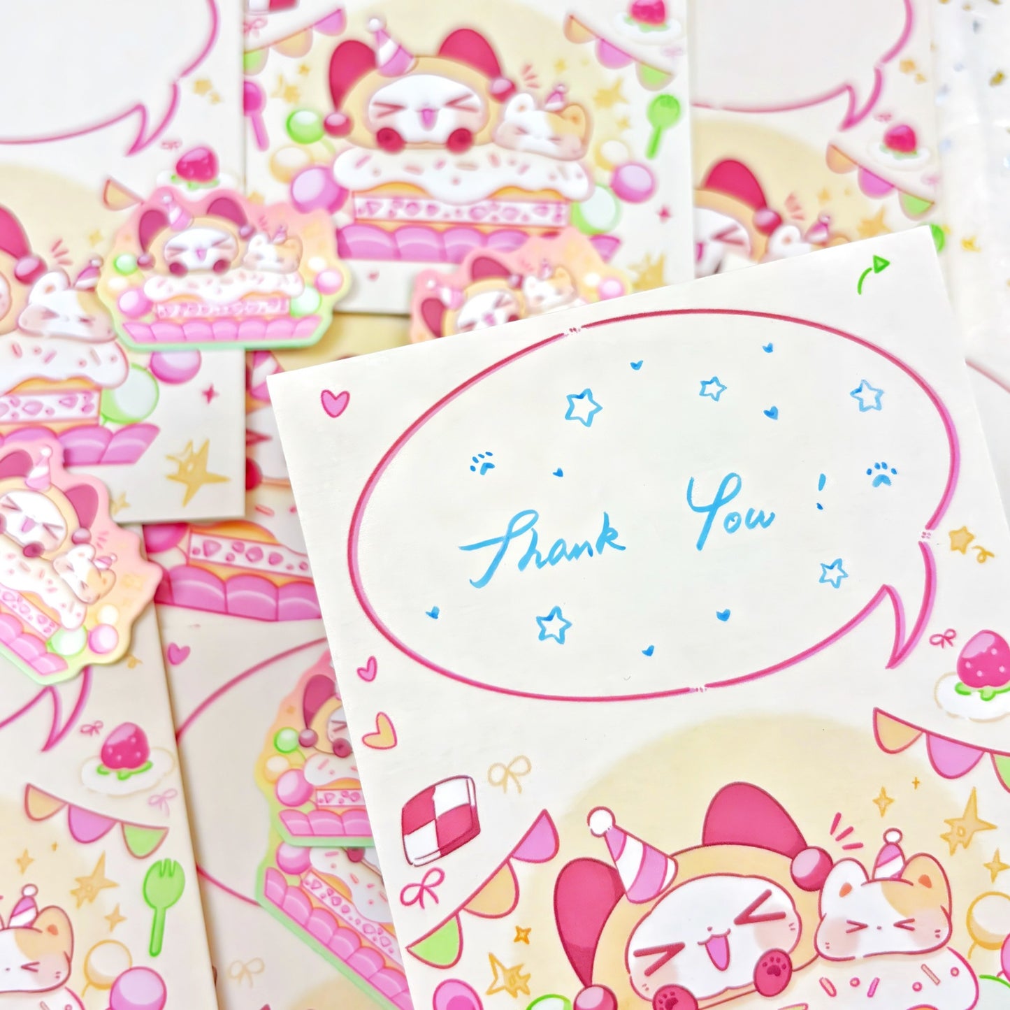 Cheers Cotton Postcard & Vinyl Sticker