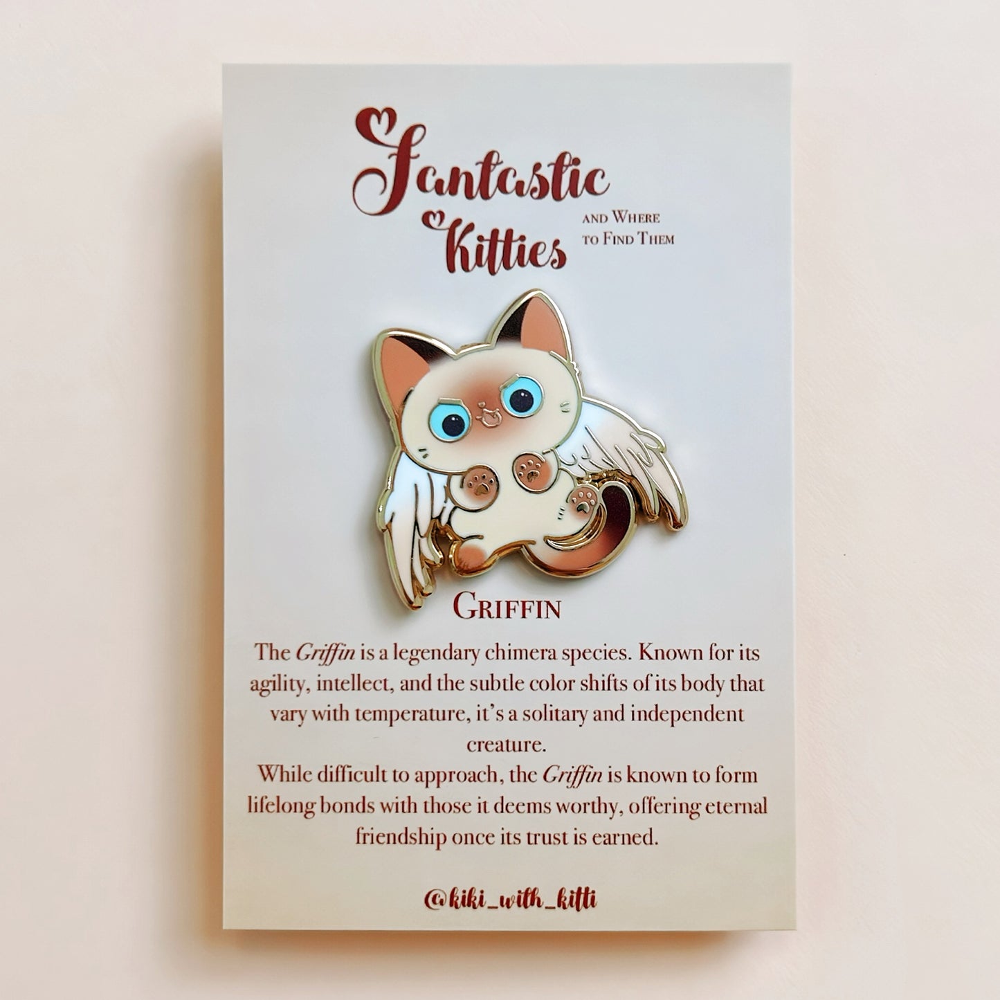 Griffin Cat Hard Enamel Pin