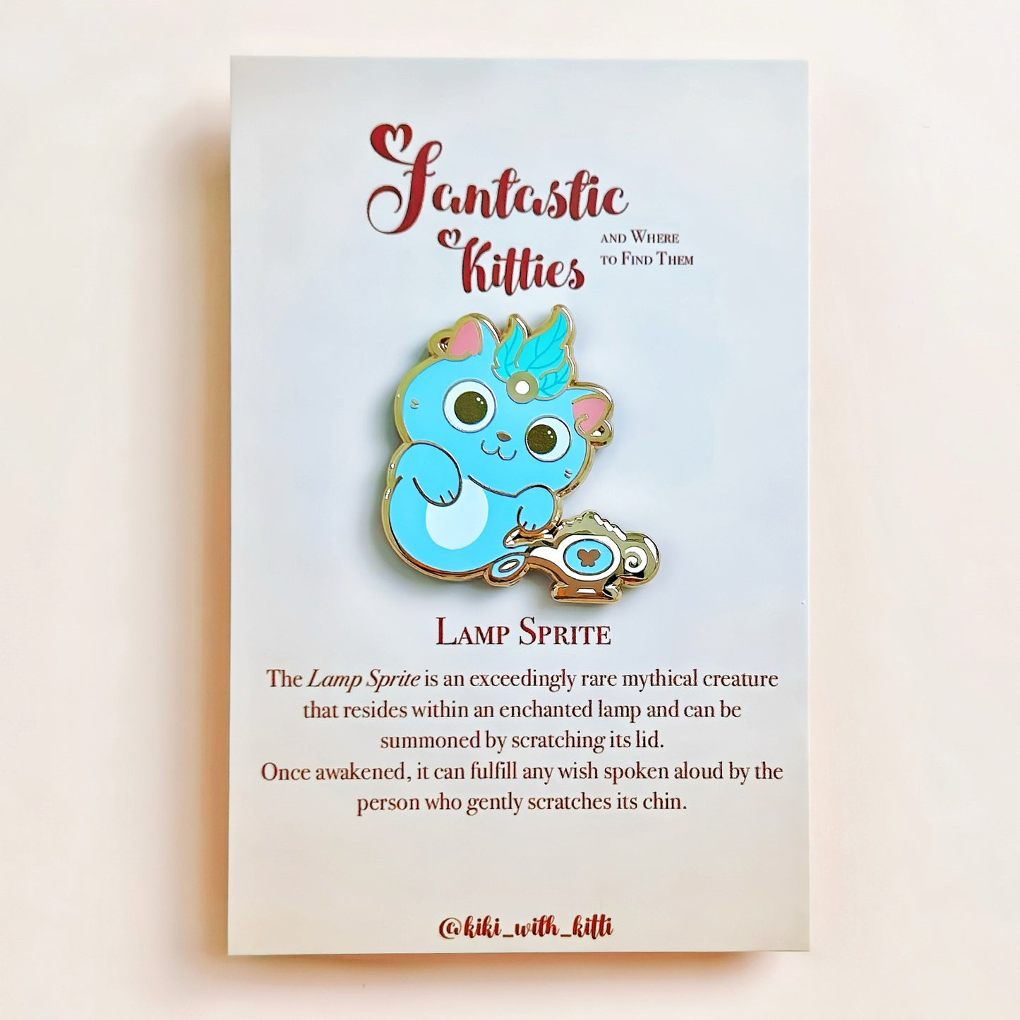 Lamp Sprite Cat Hard Enamel Pin