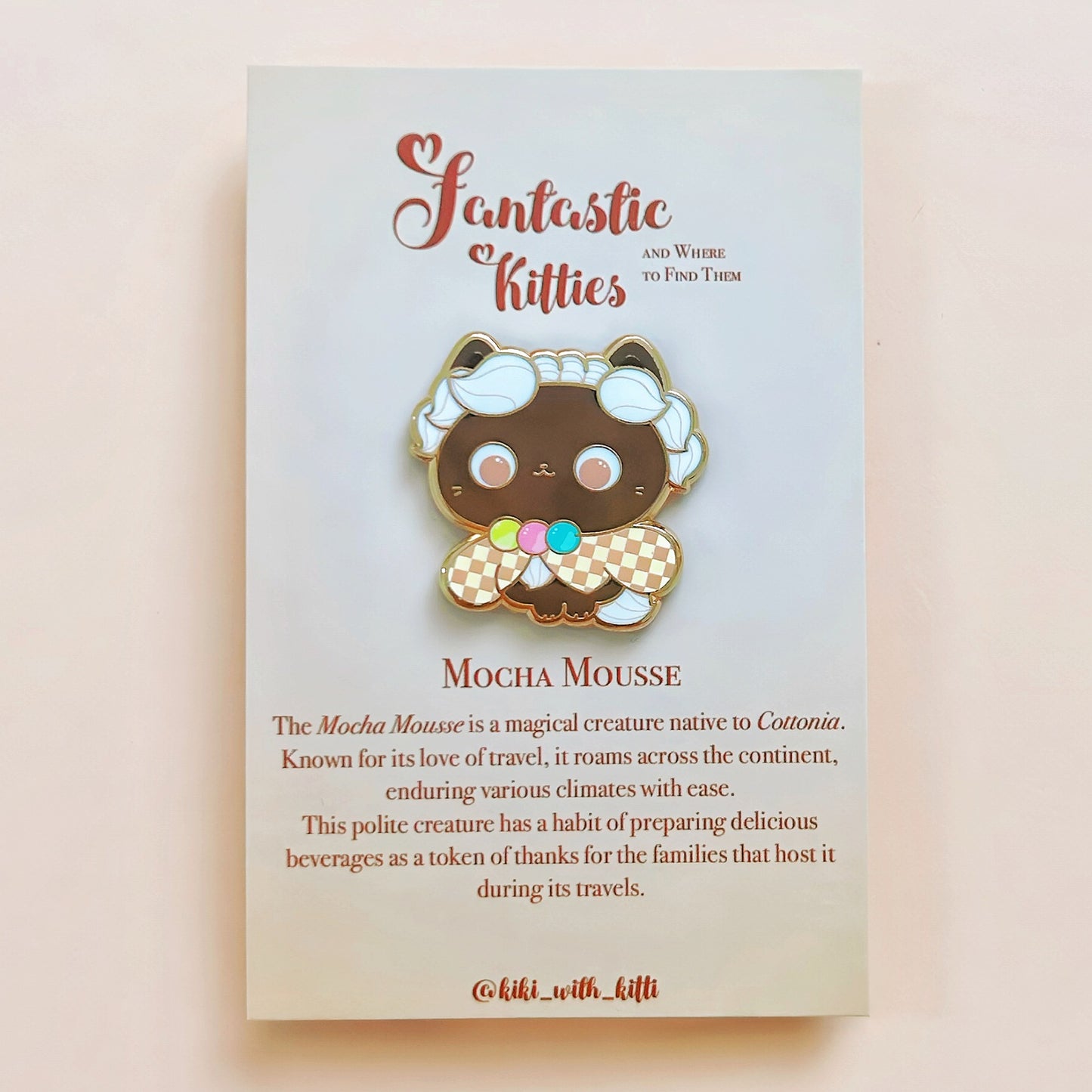 Mocha Mousse Cat Hard Enamel Pin