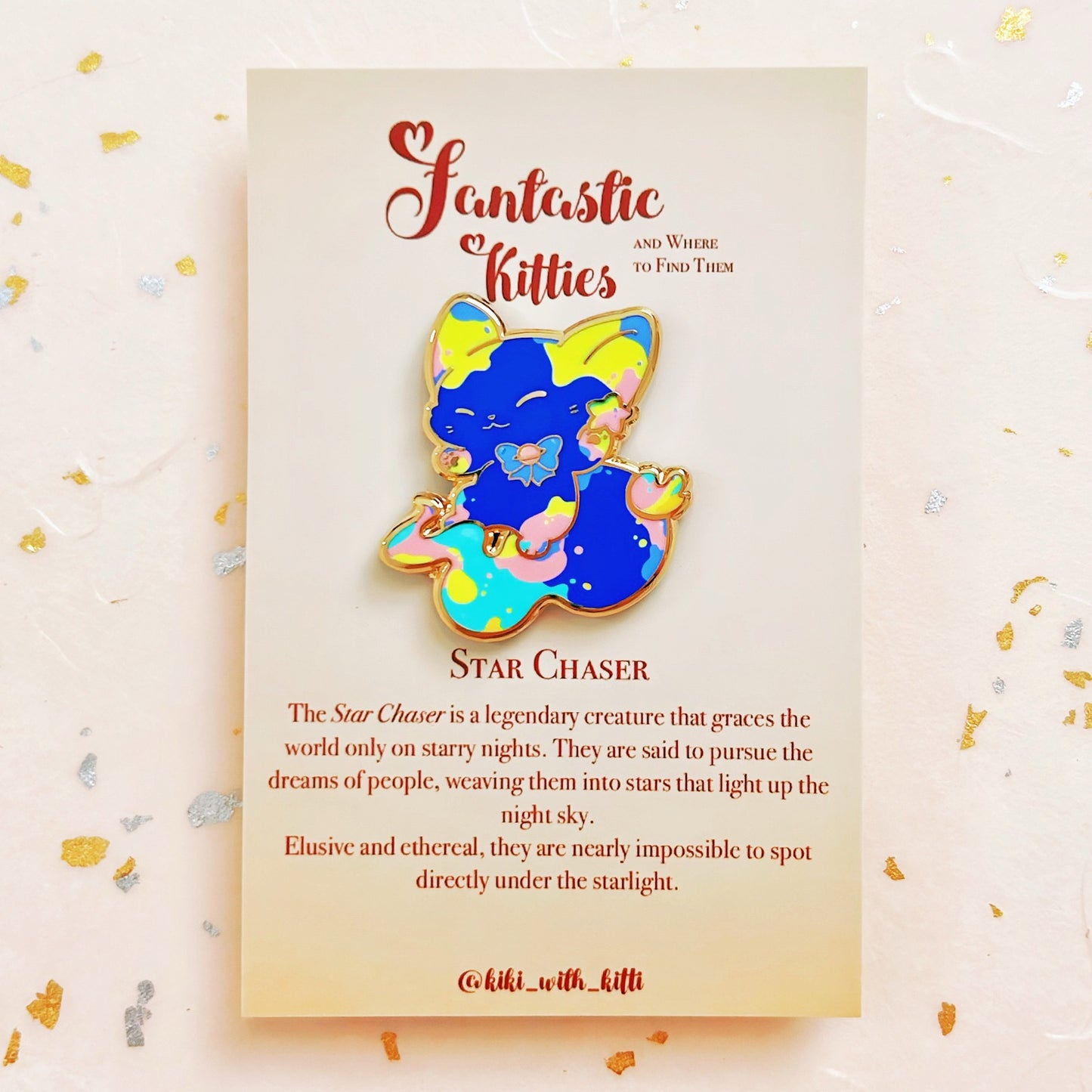 Star Chaser Cat Hard Enamel Pin