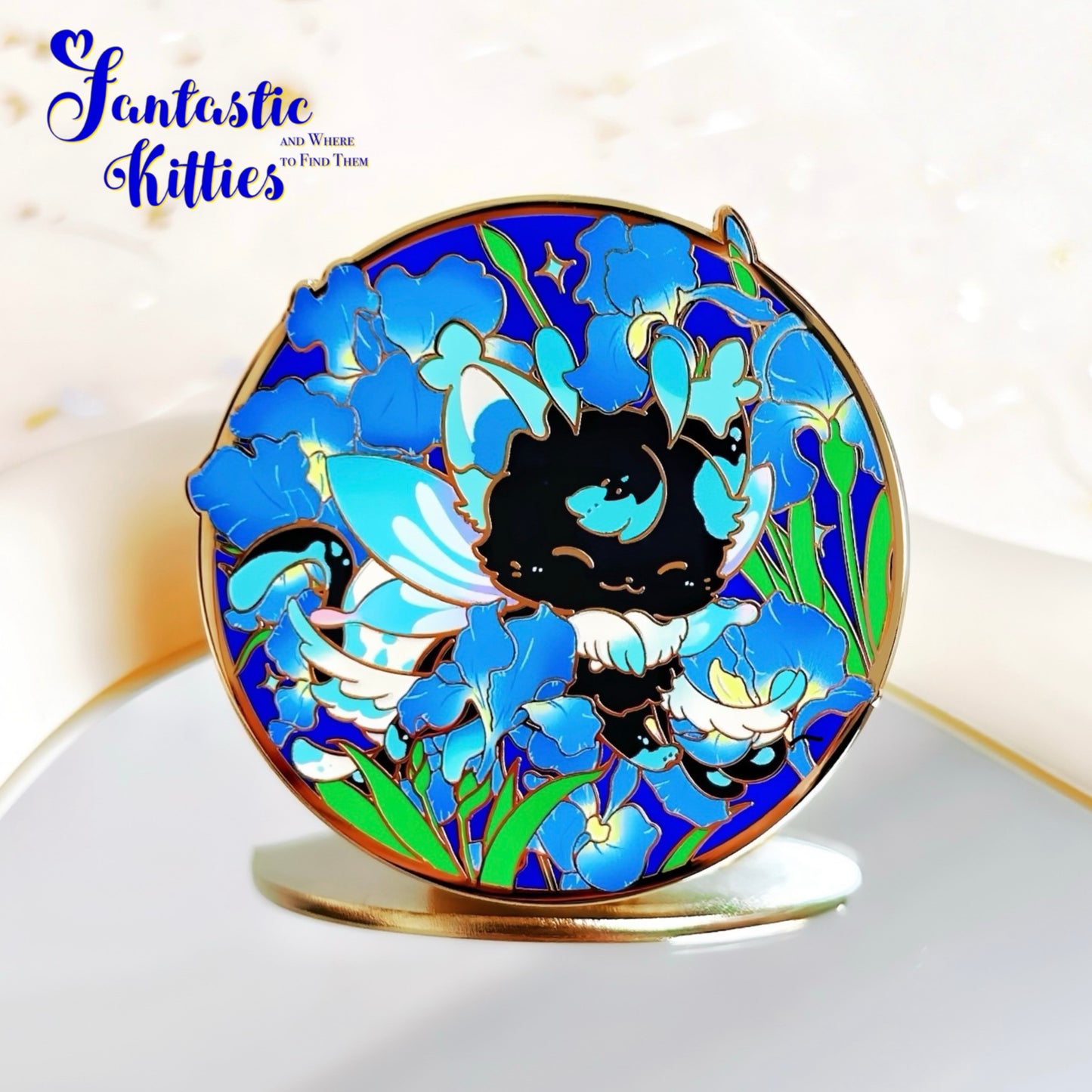 Iris Fairy Cat Hard Enamel Pin