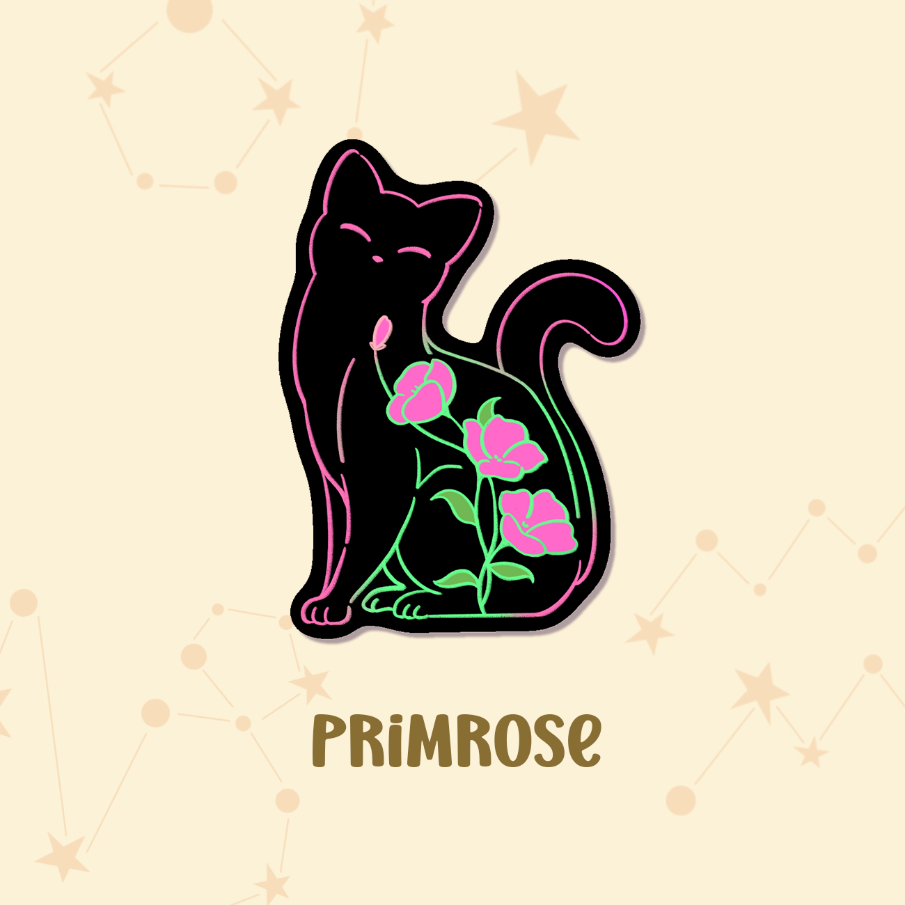 [Pre-order] Floral Cat Vinyl Sticker