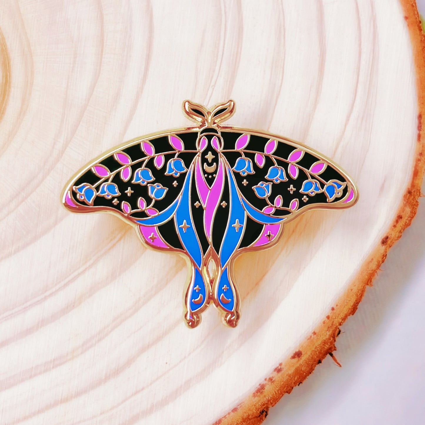Floral Butterfly Enamel Pin Collection