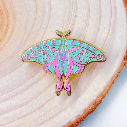 Actias Luna Neon Moth Enamel Pin