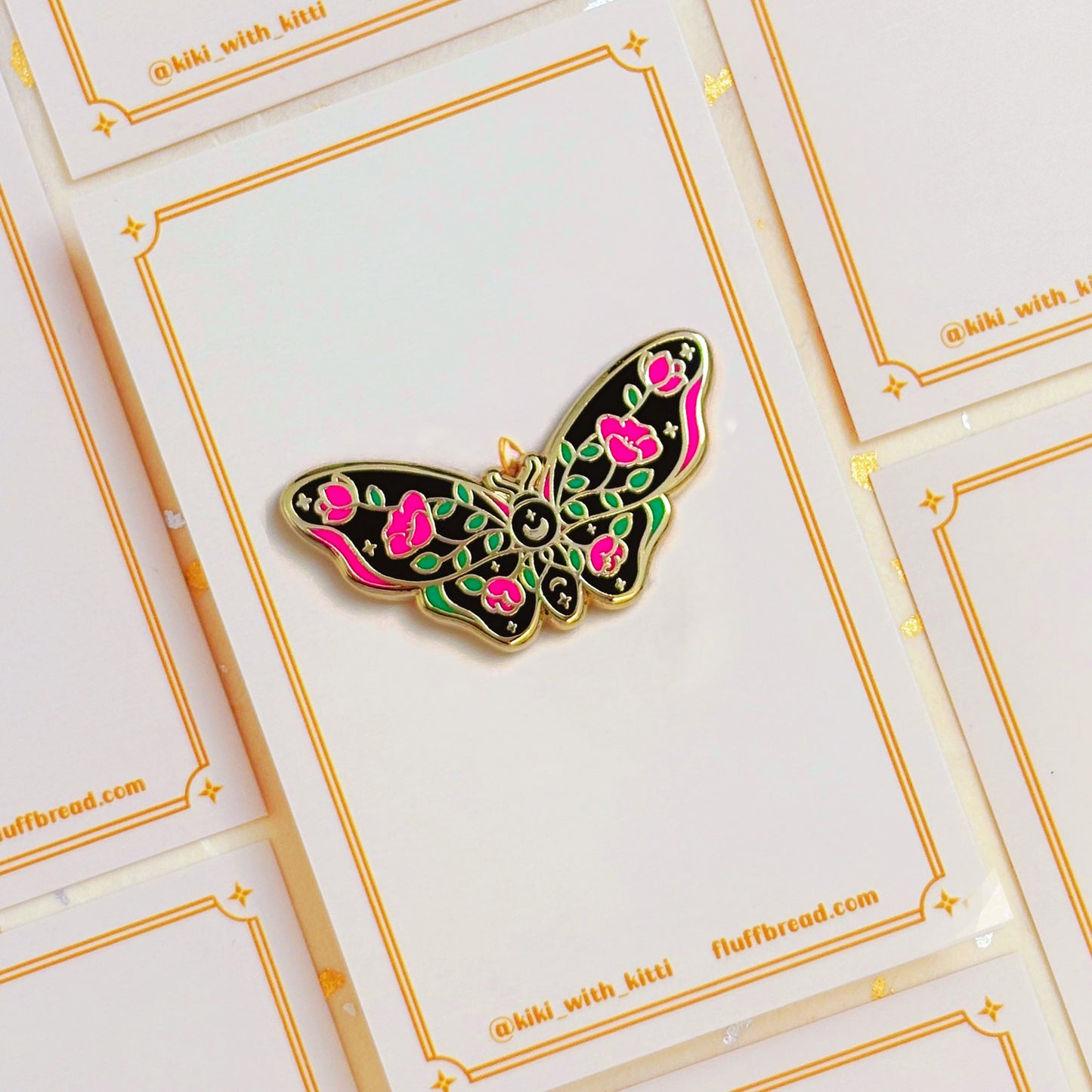 Paper Moon Moonlit Moth Enamel Pin