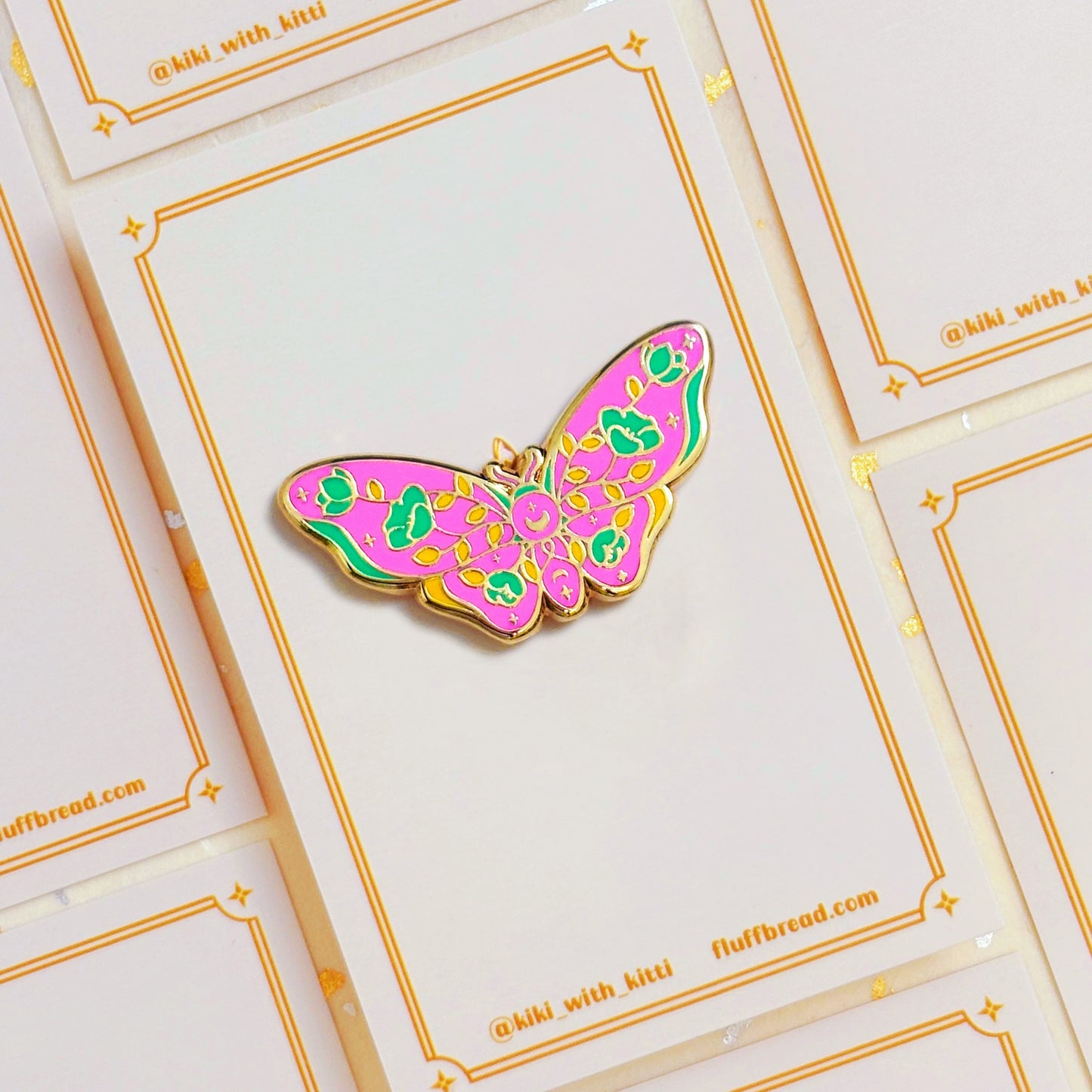 Floral Butterfly Enamel Pin Collection