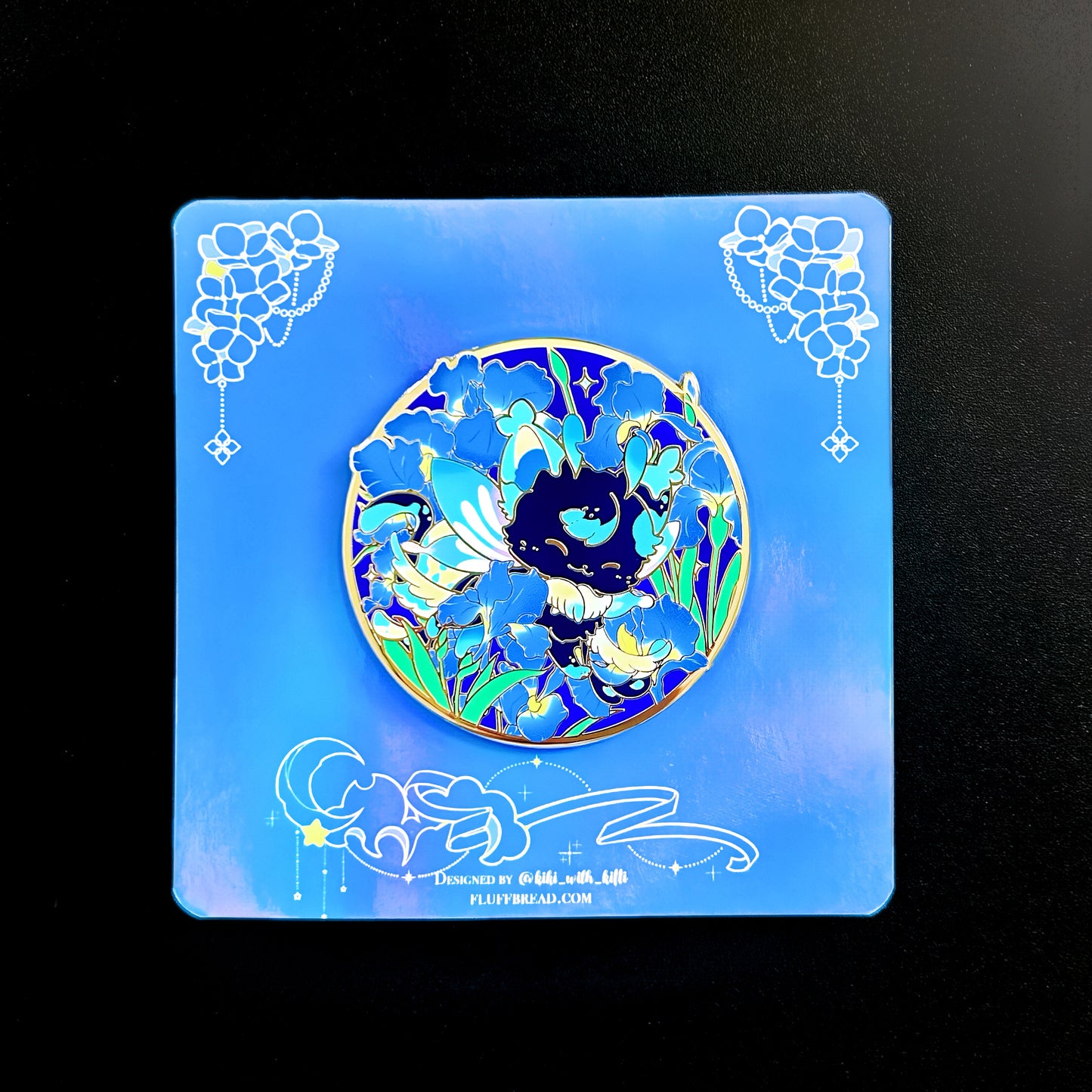 Iris Fairy Cat Hard Enamel Pin