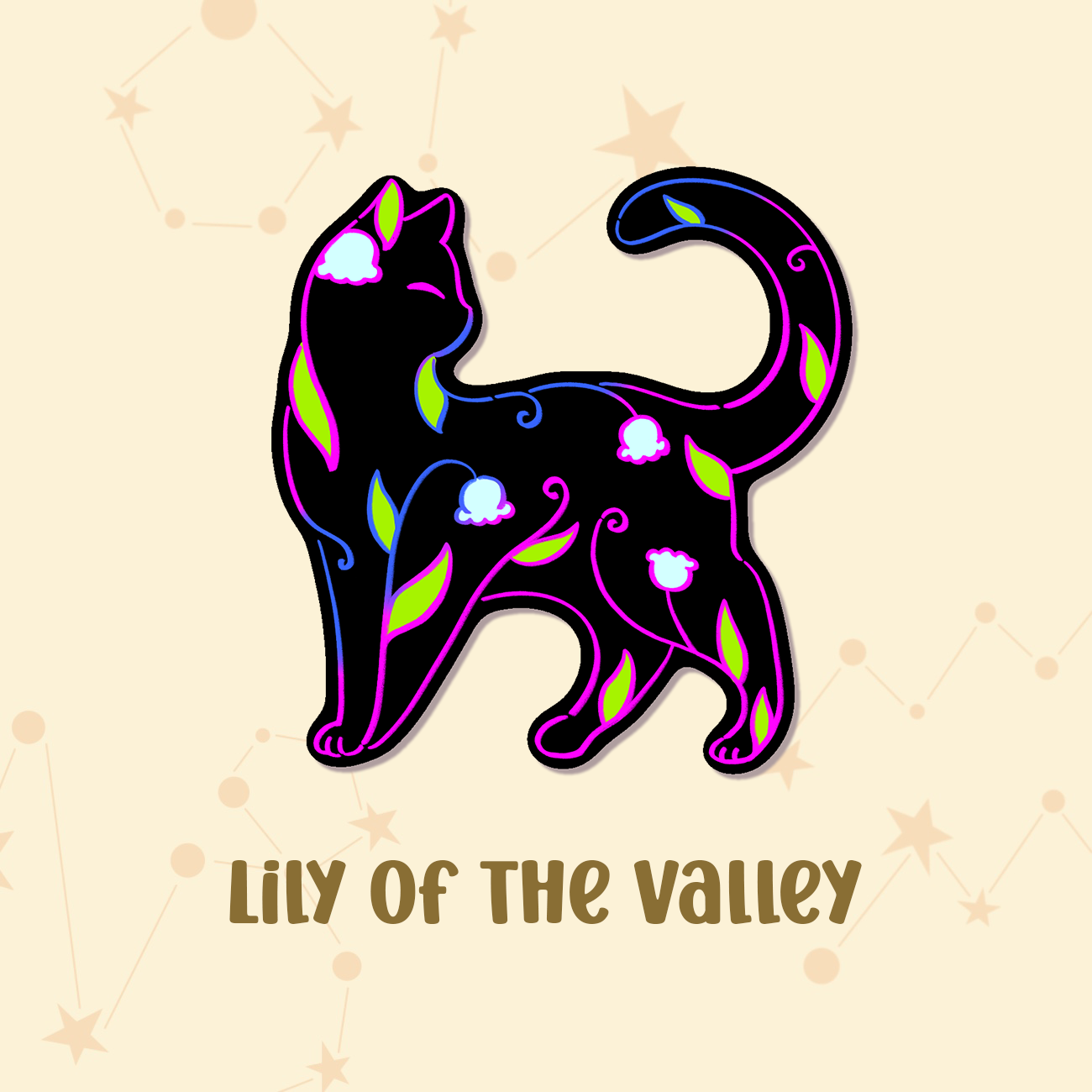 [Pre-order] Floral Cat Vinyl Sticker