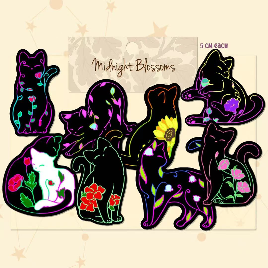 [Pre-order] Floral Cat Vinyl Sticker