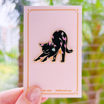 Lisianthus Cat Hard Enamel Pin