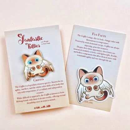 Griffin Cat Hard Enamel Pin
