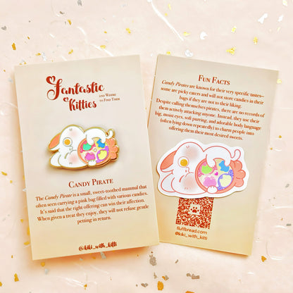 Candy Pirate Cat Hard Enamel Pin