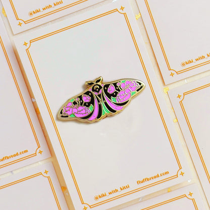 Apollina Neon Moth Enamel Pin