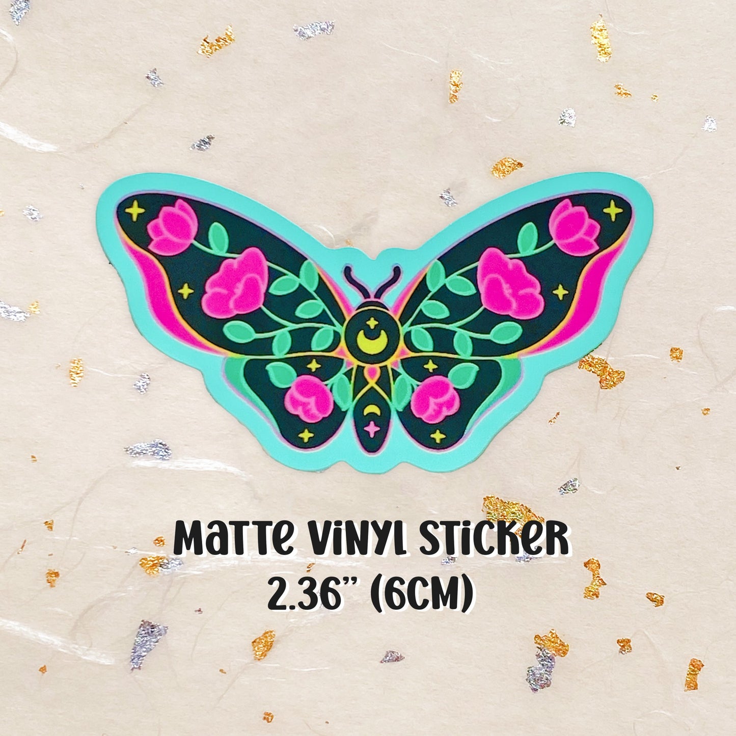 Paper Moon Moonlit Moth Enamel Pin