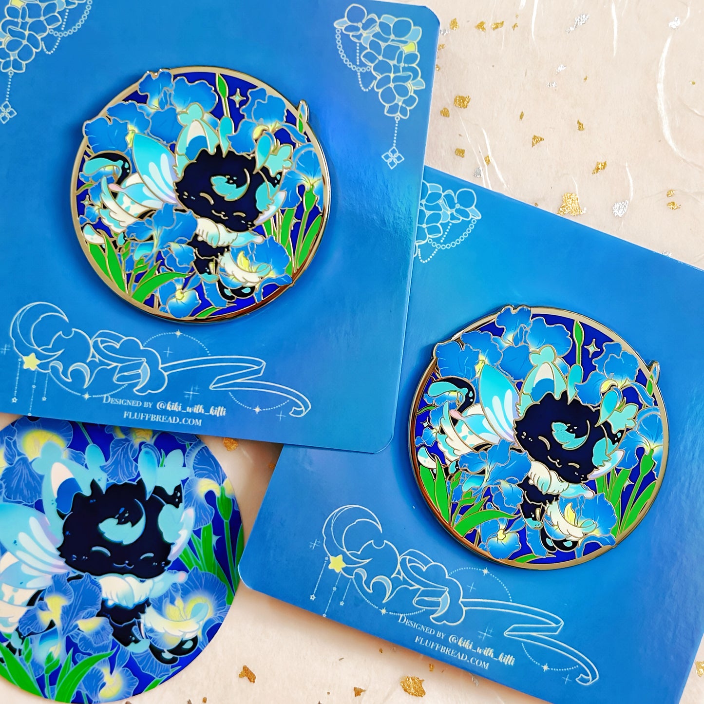 Iris Fairy Cat Hard Enamel Pin