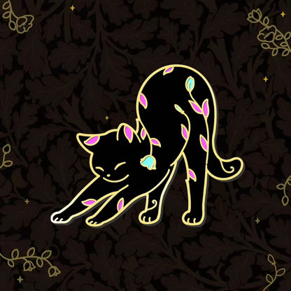 Lisianthus Cat Hard Enamel Pin