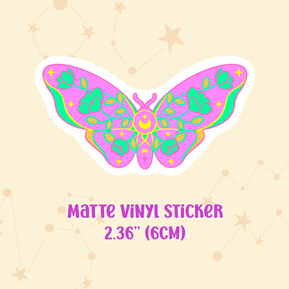 Paper Moon Neon Moth Enamel Pin