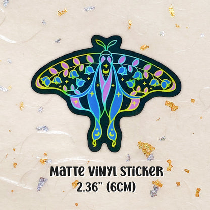 Actias Luna Moonlit Moth Enamel Pin