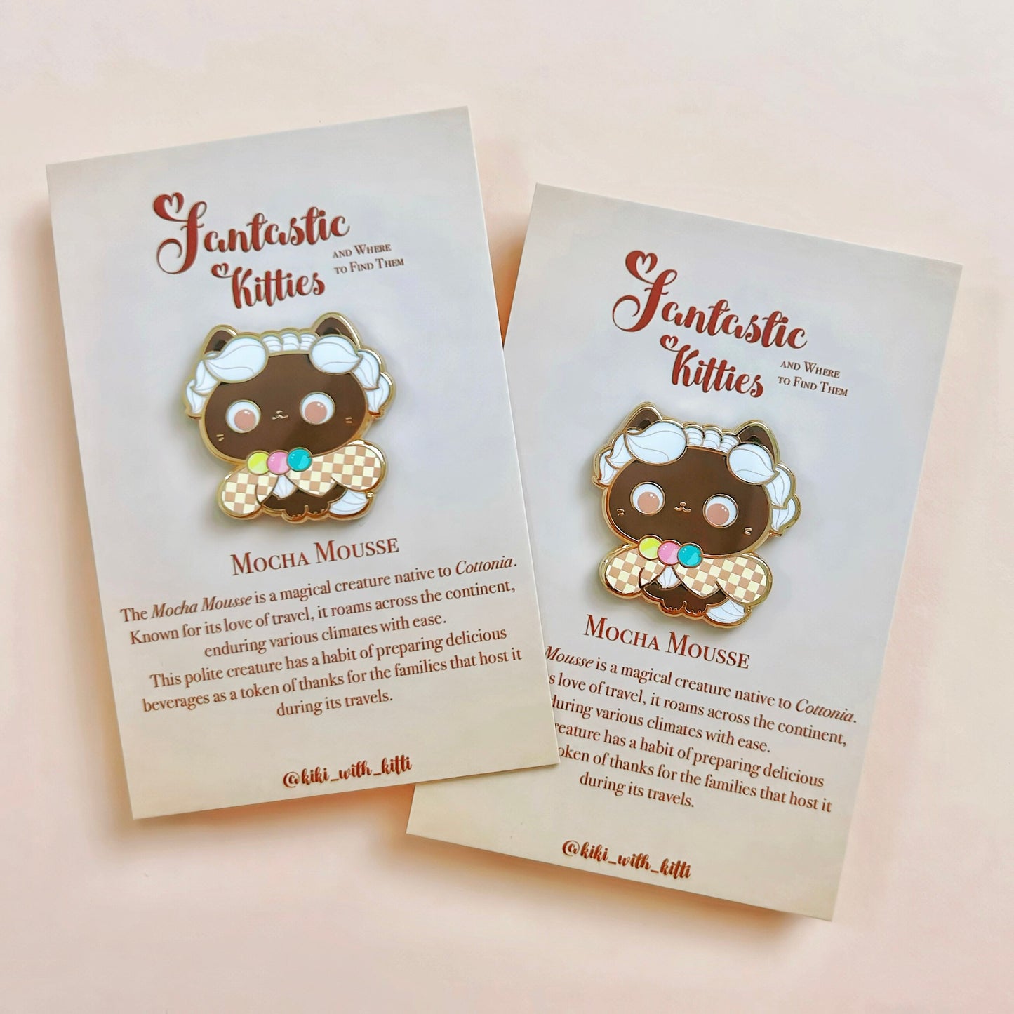 Mocha Mousse Cat Hard Enamel Pin