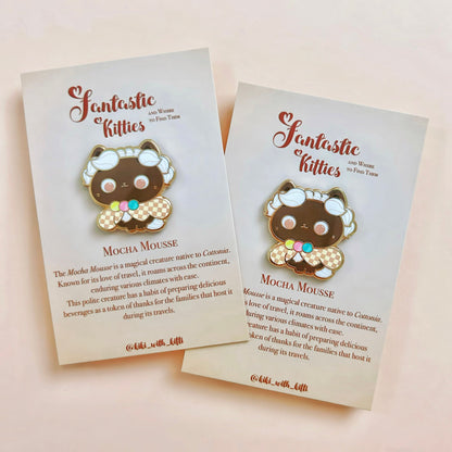 Mocha Mousse Cat Hard Enamel Pin