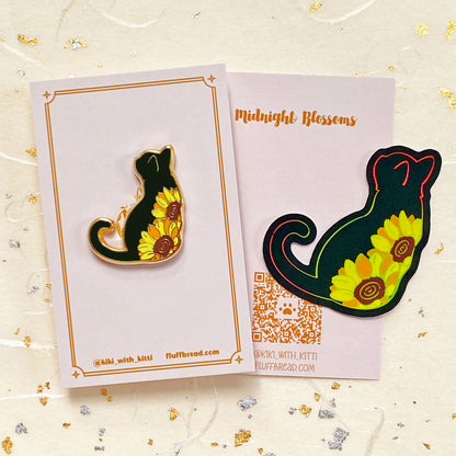 Partial Eclipse Cat Hard Enamel Pin