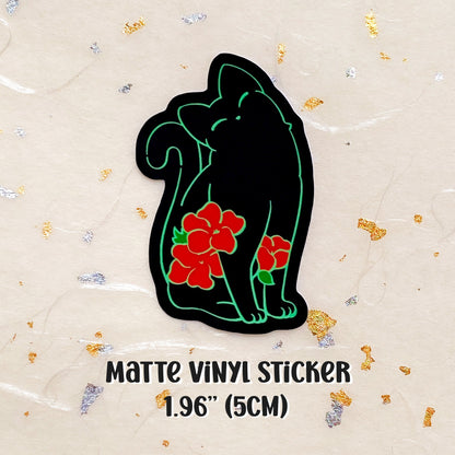 Hibiscus Cat Hard Enamel Pin