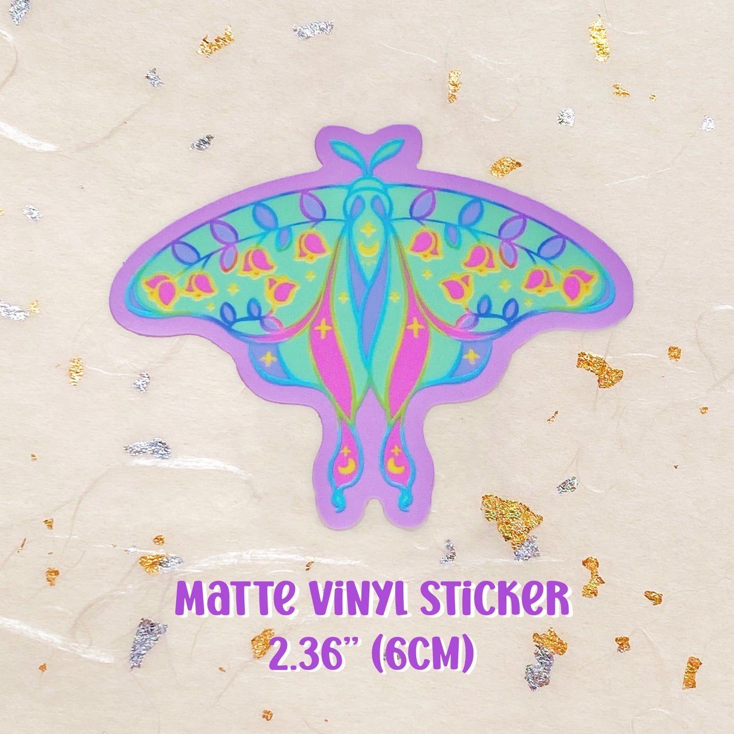 Actias Luna Neon Moth Enamel Pin