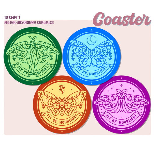 [Pre-Order] Butterfly & Moth Ceramic Coaster