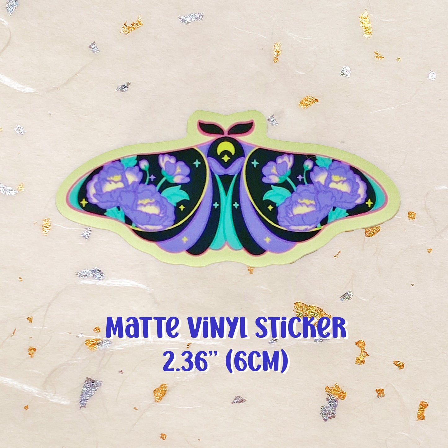 Apollina Neon Moth Enamel Pin