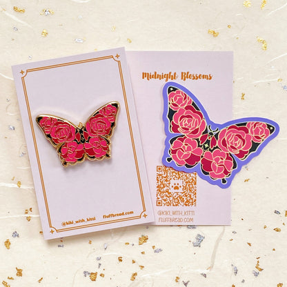 Swallowtail Moonlit Butterfly Enamel Pin