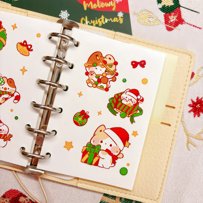 Meowly Christmas Sticker Sheet