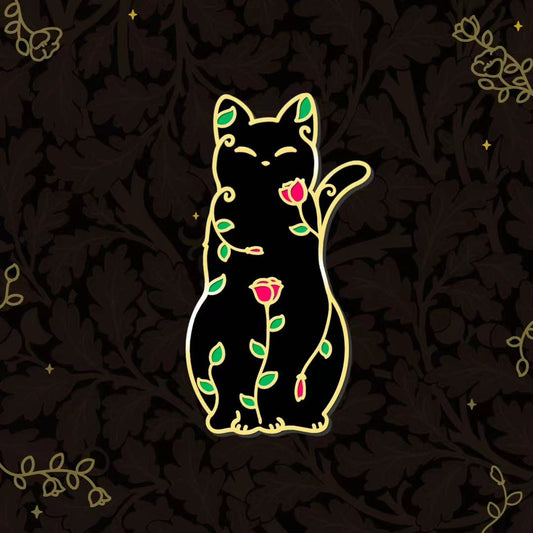 [Pre-order] Rose Cat Hard Enamel Pin